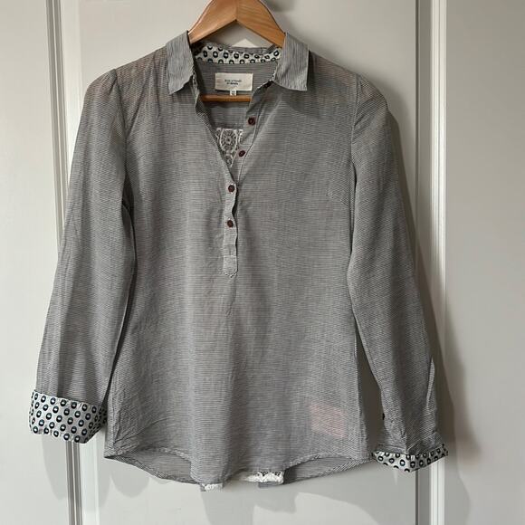 Anthropologie BIRDS OF PARADISE By Trovata Long Sleeve Top Size XS - Picture 1 of 7